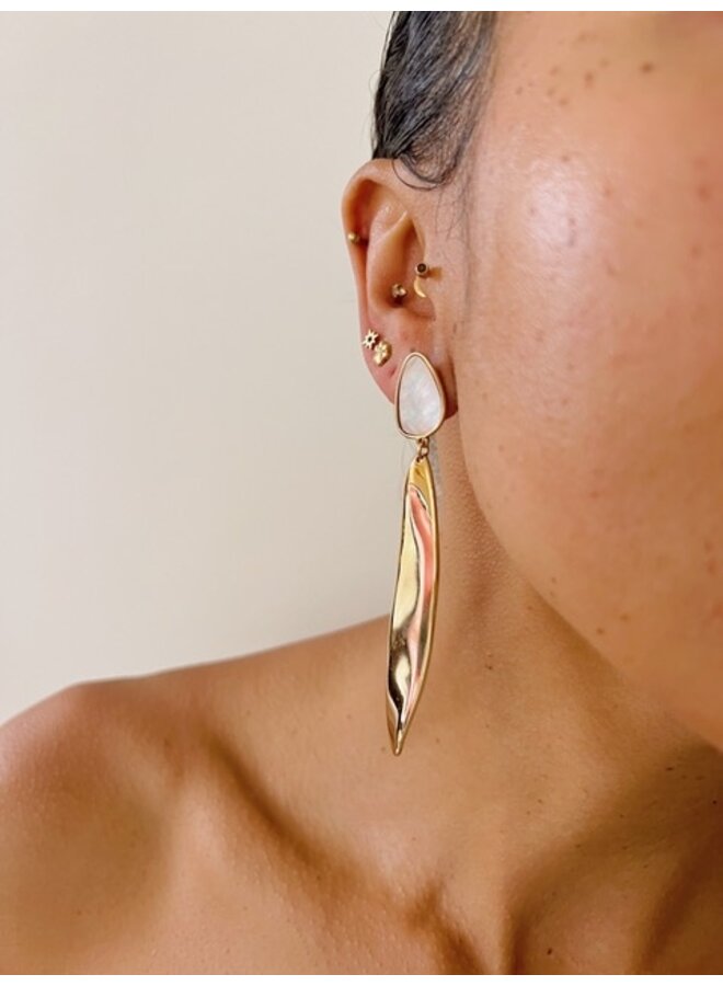 Earrings - Long Jude Agate