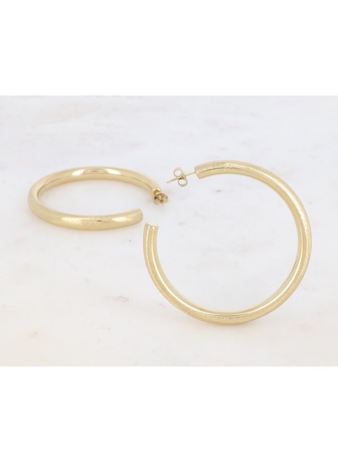 Oorbellen - Matte Hoops 2 sizes