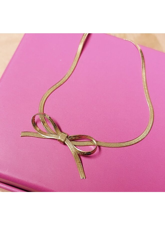 Ketting - Snake Skin With Bow