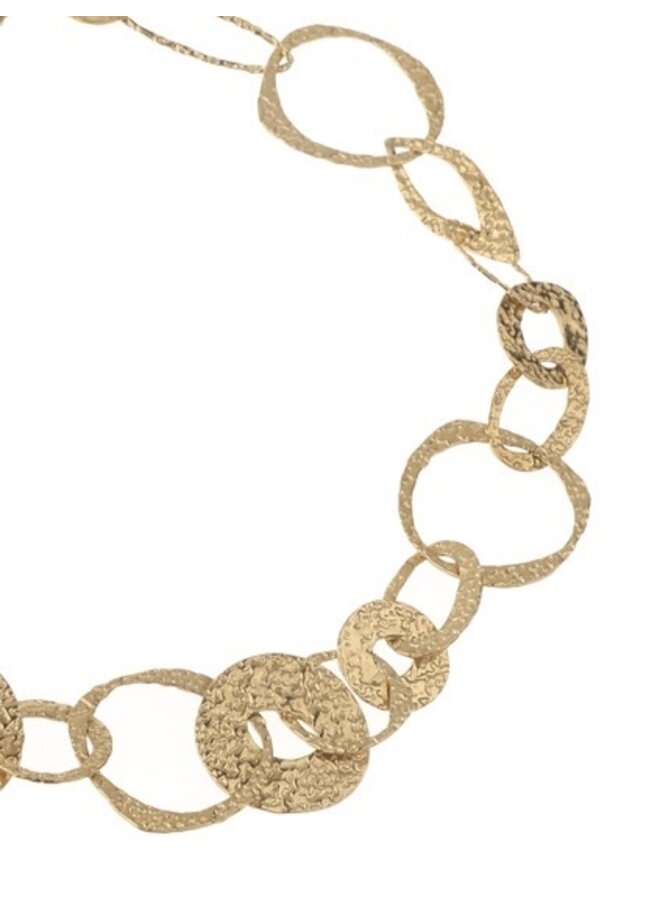 Ketting - Matte Hammered Rounds