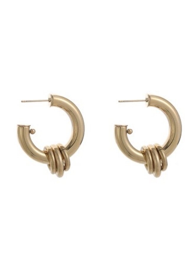Earrings - Hoop With 3 Rings