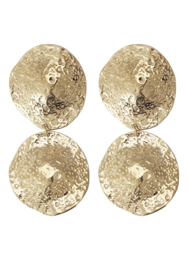 Earrings - 2 Hammered Big Rounds