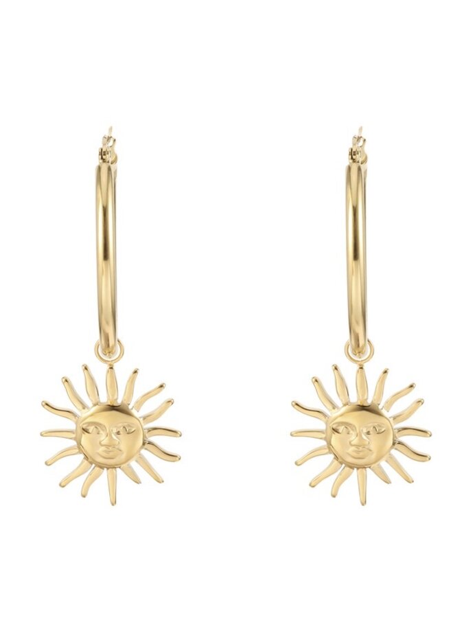 Earrings - Hoops With A Sun