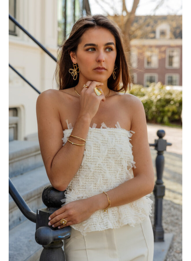 Ring - Flower With Pearl