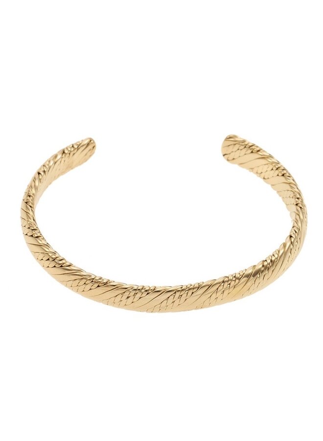 Bracelet - Stripes Bangle Open