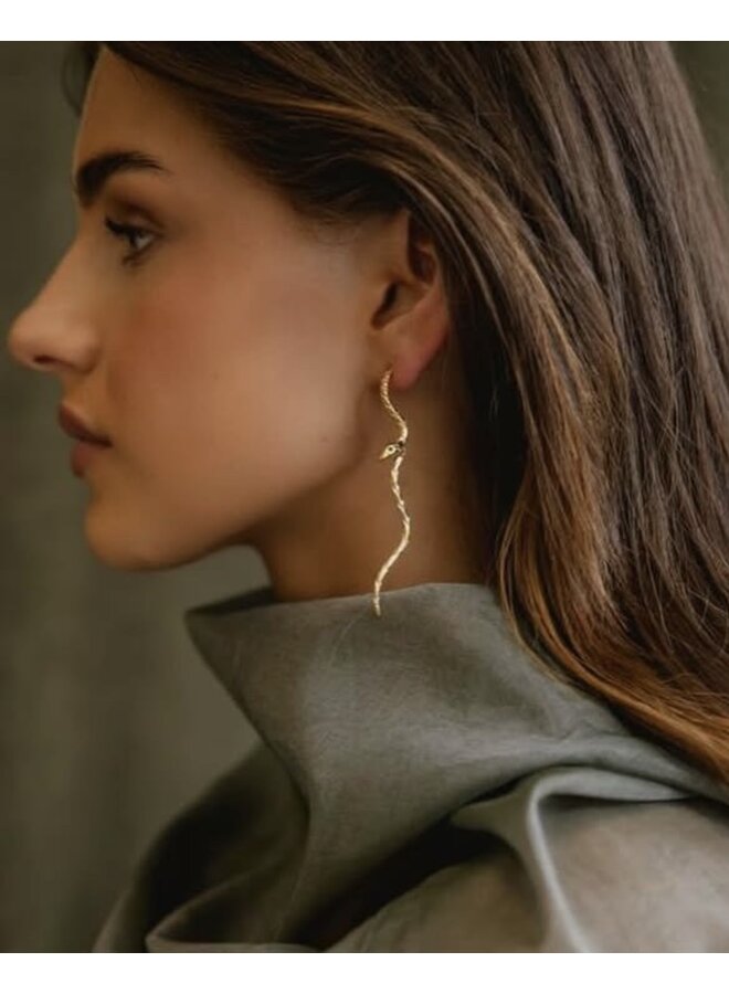 Earrings - Long Snake