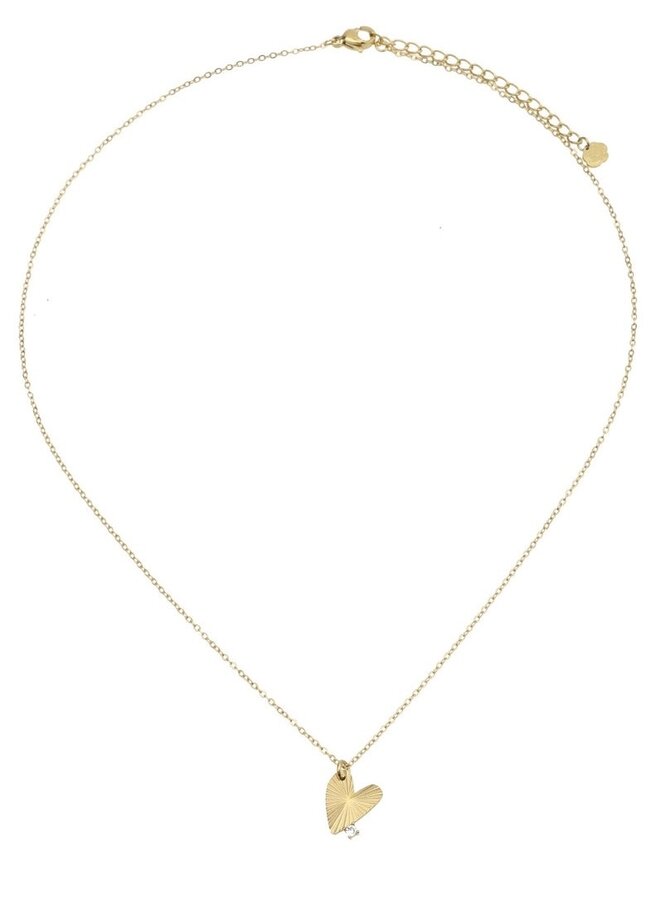 Necklace - Heart With Small Diamond