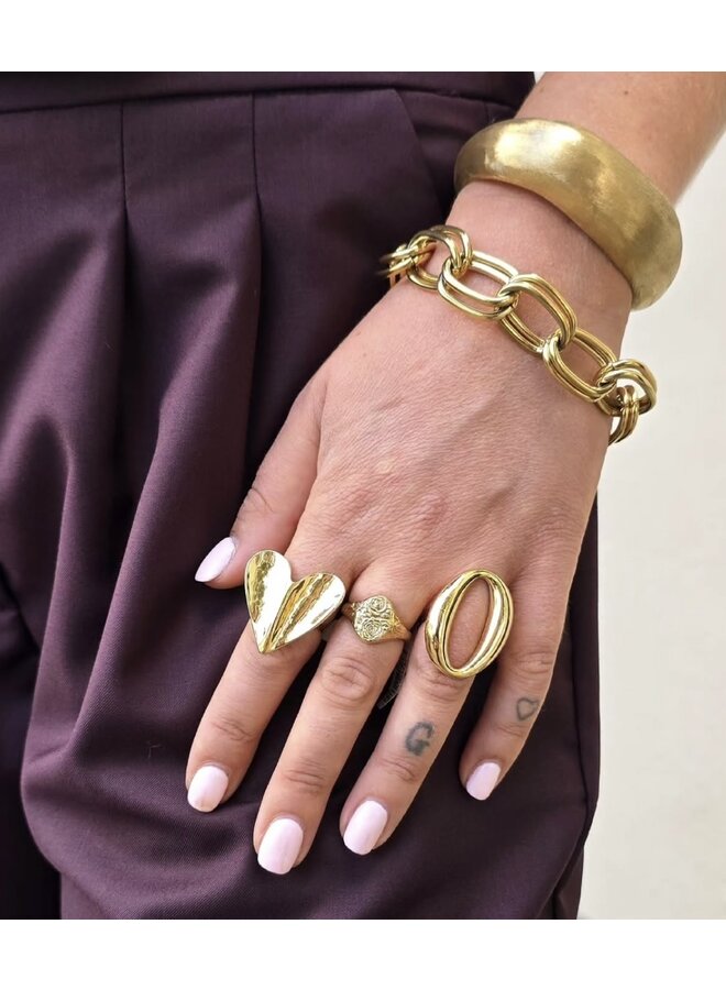 Ring - Signet Ring With Roses