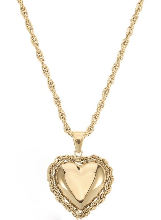 Necklace - Twist Necklace With Heart