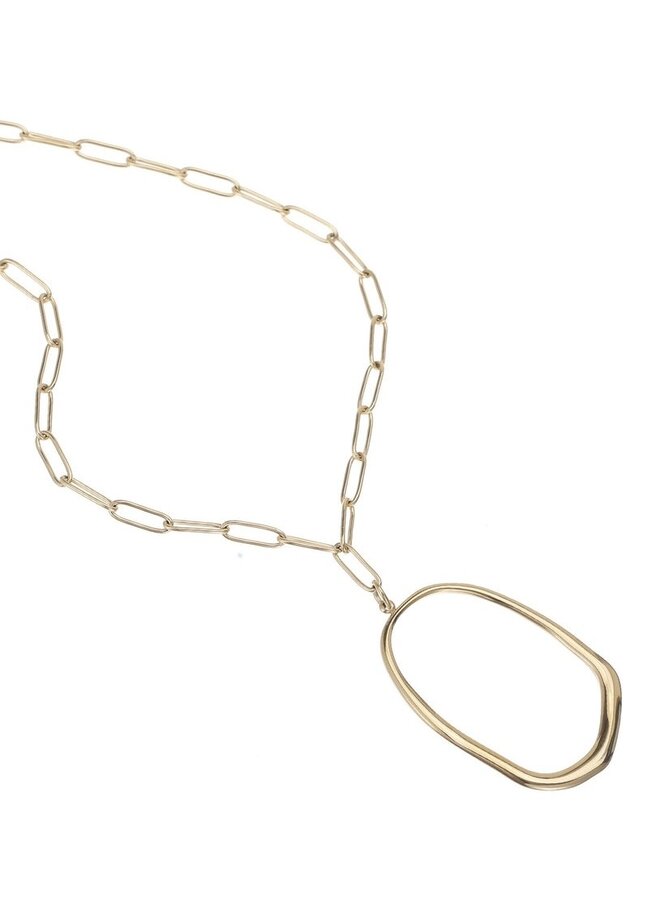 Necklace - Link Necklace With Arty Open Form