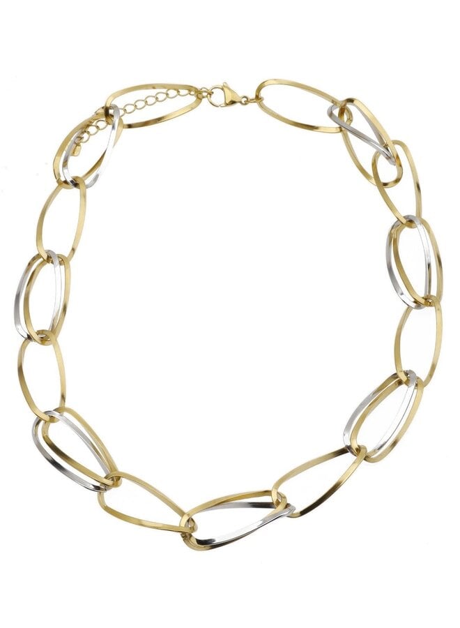 Ketting - Gold & Silver Mix Big Chunky Statement