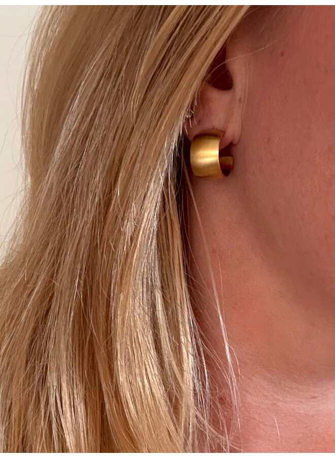 Oorbellen - Matte Thick Hoops Small
