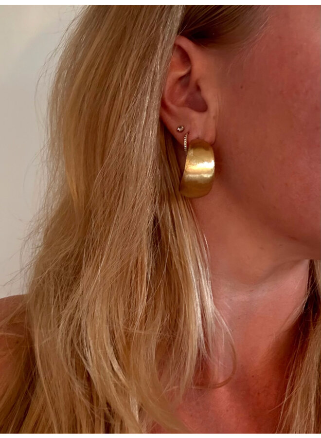 Oorbellen - Matte Thick Hoops