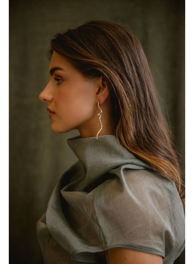 Earrings - Long Snake