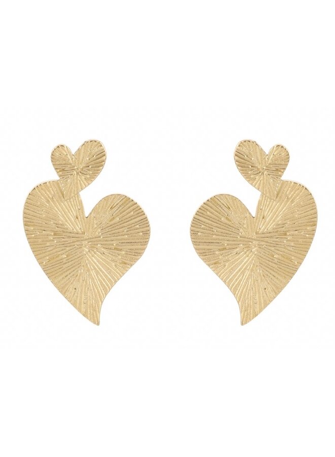 Oorbellen - Double Small Heart