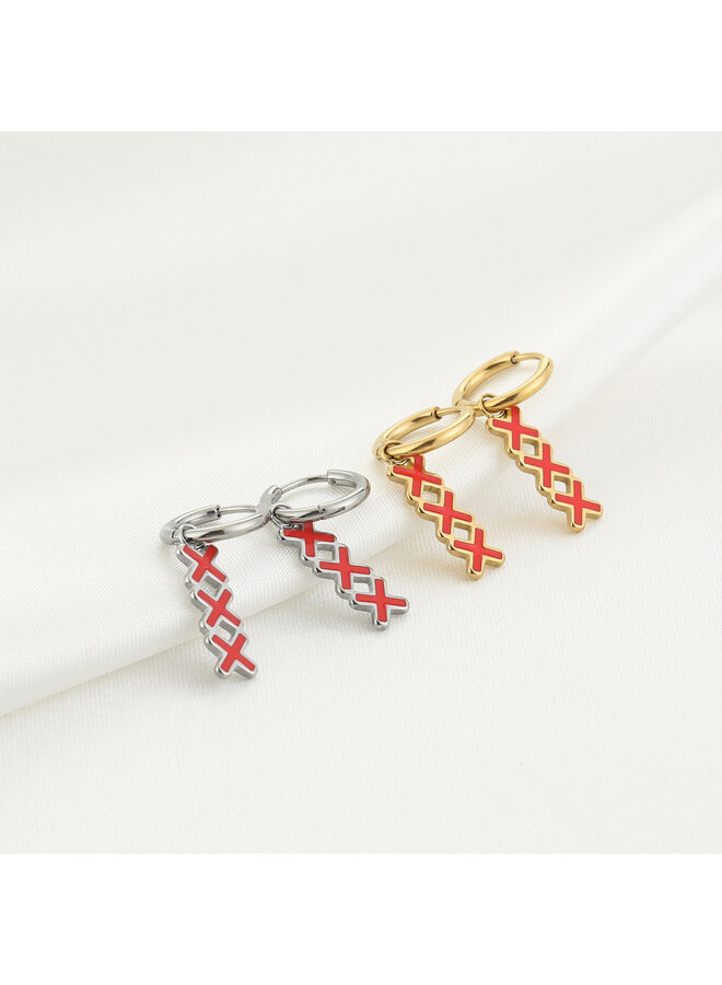 Earrings - Amsterdam XXX Red