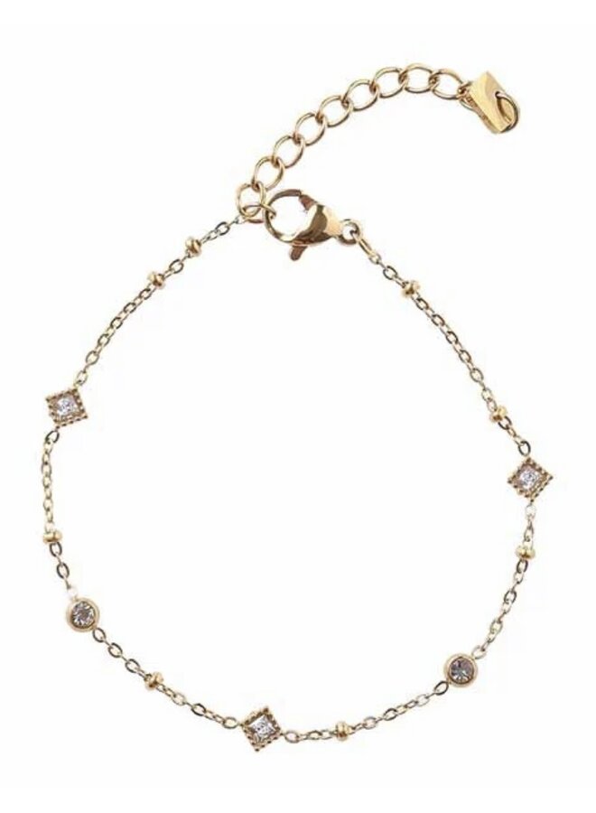 Armband - Squares and Rounds Diamonds