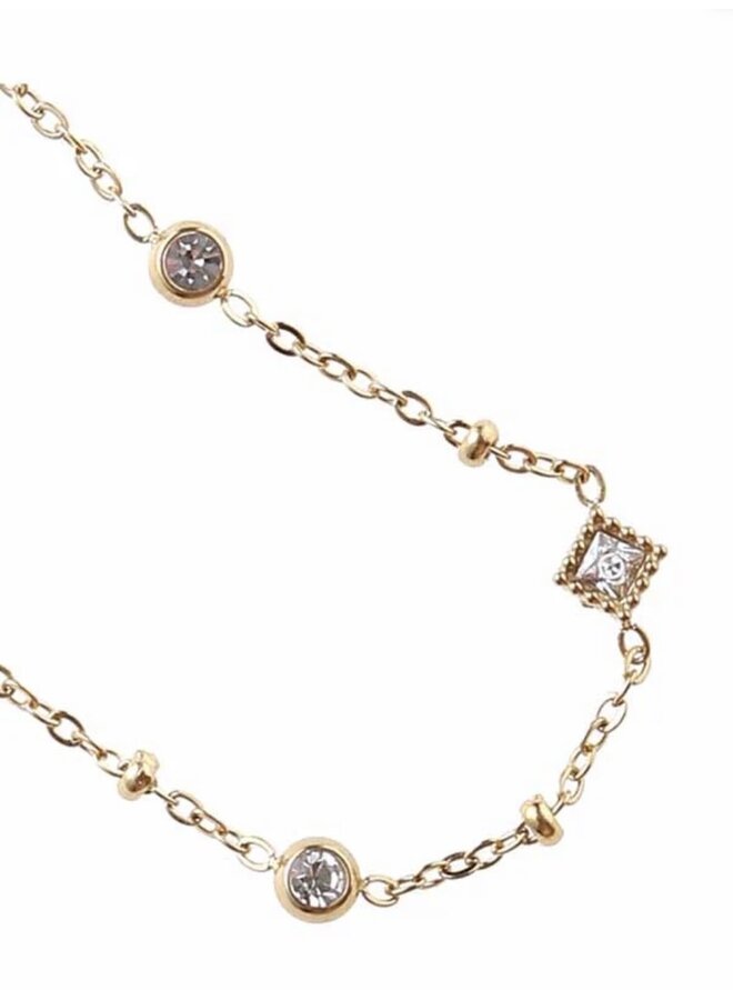 Bracelet - Squares and Round sDiamonds