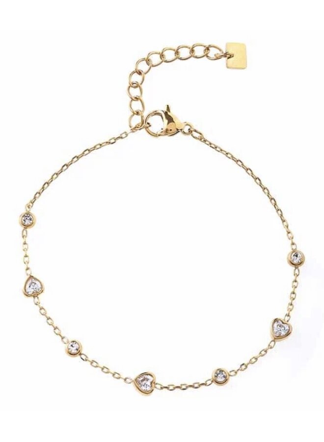 Armband - Hearts and Rounds Diamonds