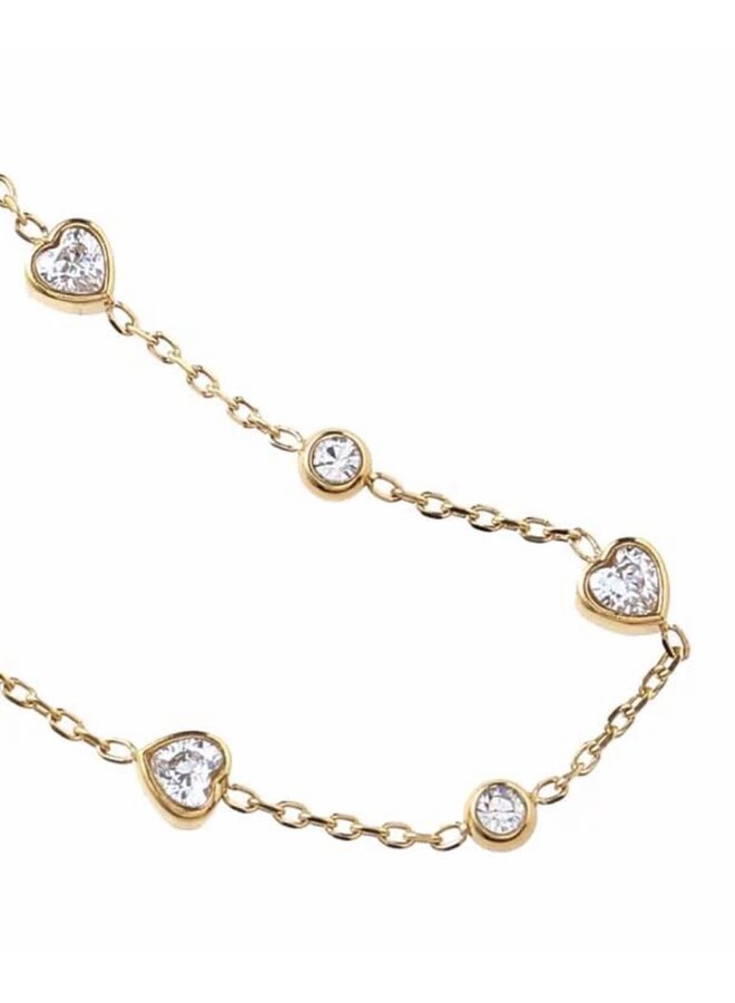 Bracelet - Hearts and Rounds Diamonds