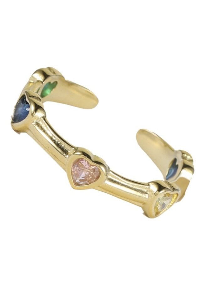Ring - 5 Colorful Hearts