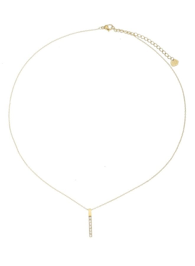 Ketting - Long Bar with Diamonds
