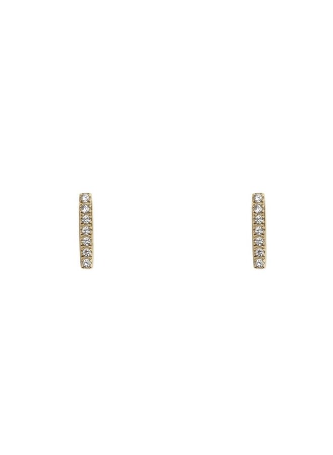 Earrings - Long Diamond Studs