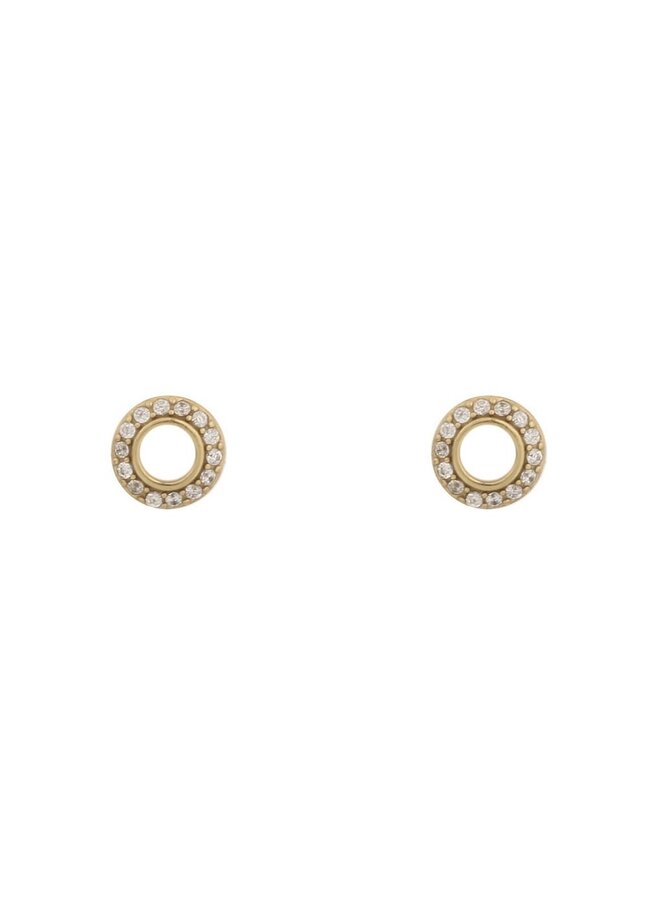 Oorbellen - Round Diamond Studs
