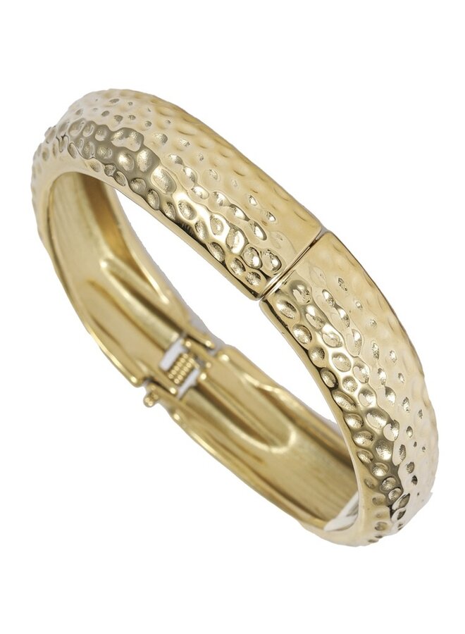 Bracelet - Hammered Thick Bangle