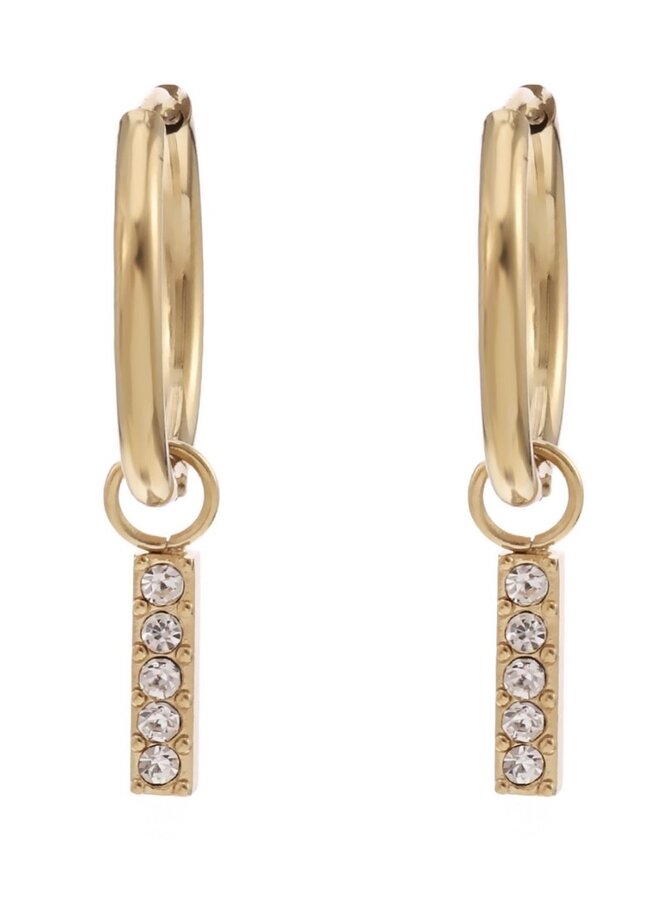 Oorbellen - Diamond Bar