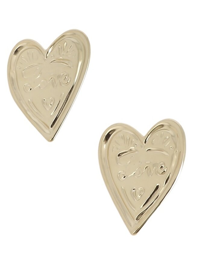 Earrings - Heart Love