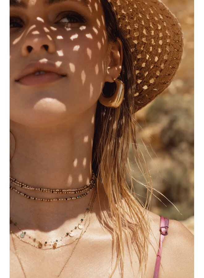 Oorbellen - Matte Square Thick Hoops