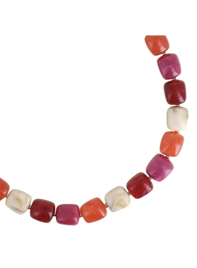 Ketting - Orey Rood, Roze Mix