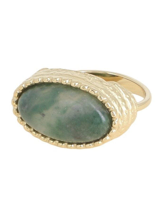 Ring - Azélie Groene Jaspis