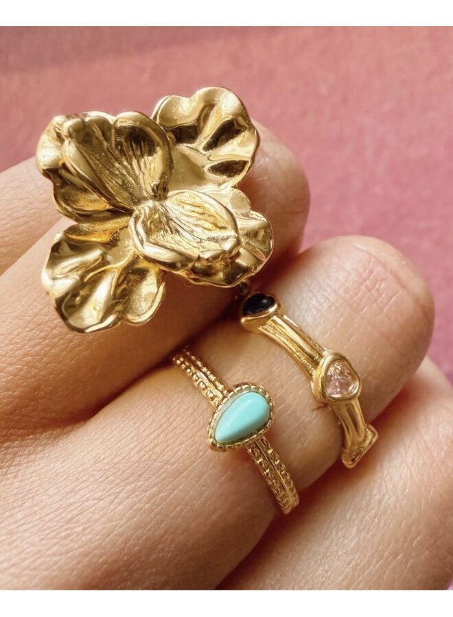 Ring - 5 Colorful Hearts