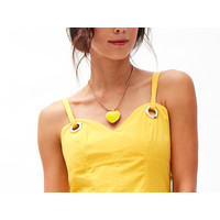 Gold or Silver tone, leather and recycled glass necklace