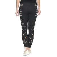 printed high waist leggings Tiger - black/nude