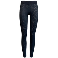 high waisted devore printed leggings Rain Drops - black