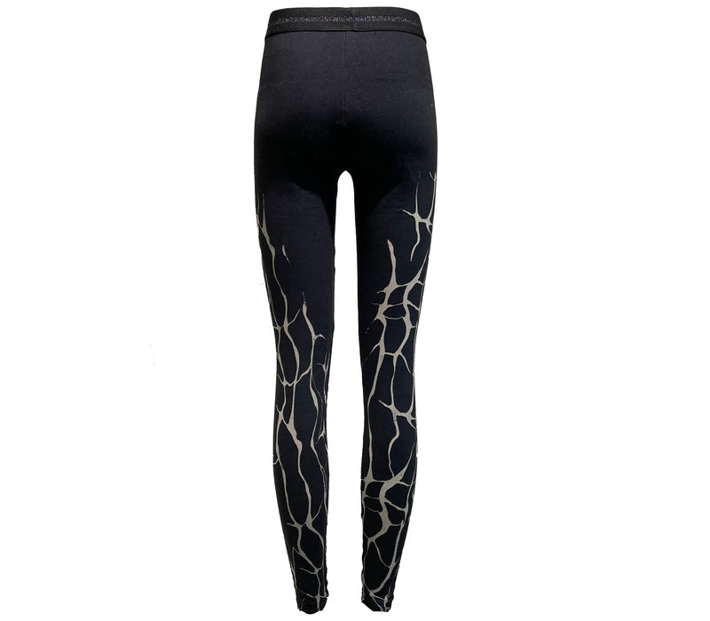 printed leggings Water high waisted  - anthracite/nude