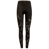 printed leggings Water high waisted  - anthracite/nude