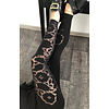 MA RE-ams  Leggings Flower - black  on black