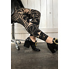 MA RE-ams Printed leggings high waist Jungle- black  - nude