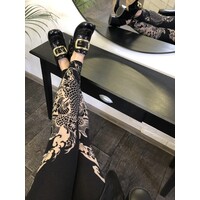high waisted devore printed  legging in Japanese style