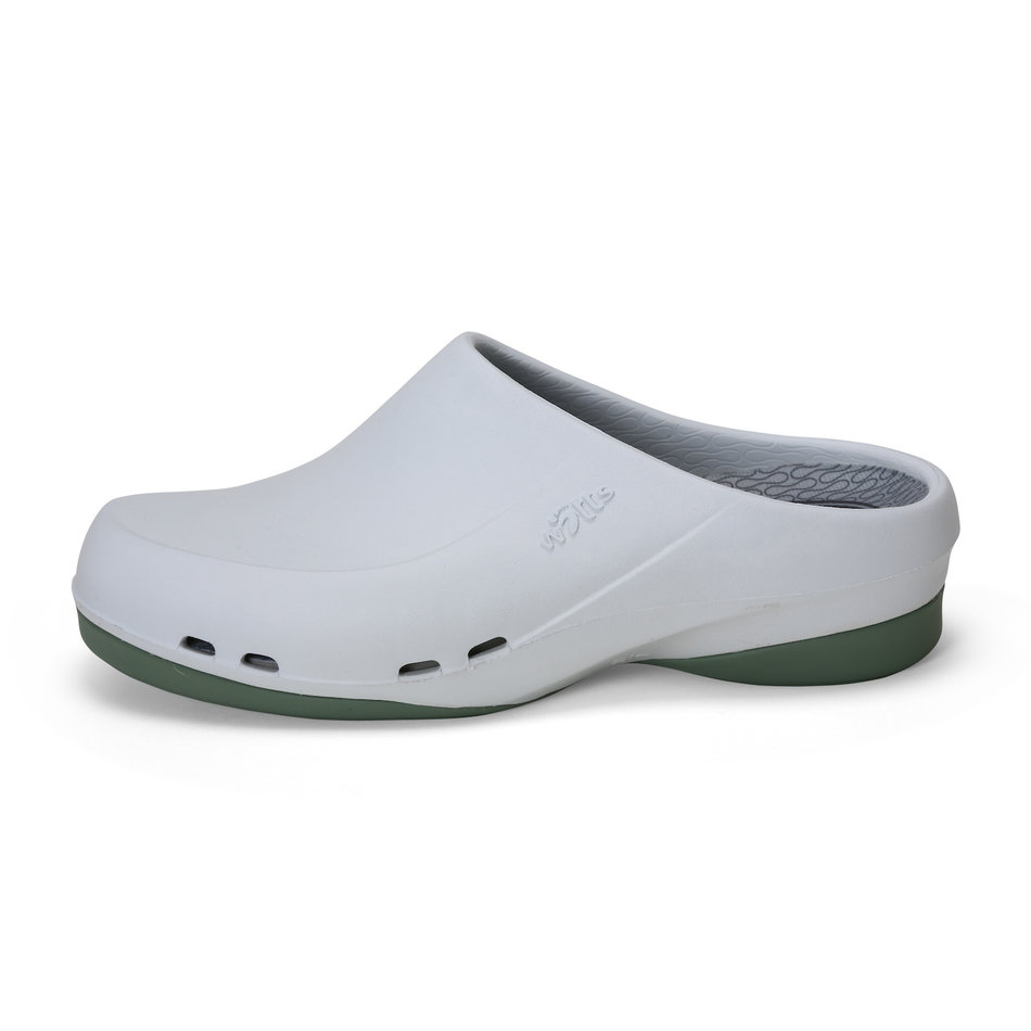 white clog shoes