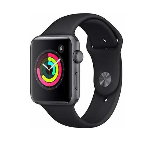 Apple 42mm Space Grey Aluminium/Zwarte Sportband