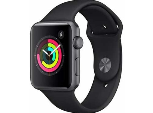 Apple 42mm Space Grey Aluminium/Zwarte Sportband