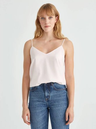 The Eden Cami Slip Top in Cloud Pink