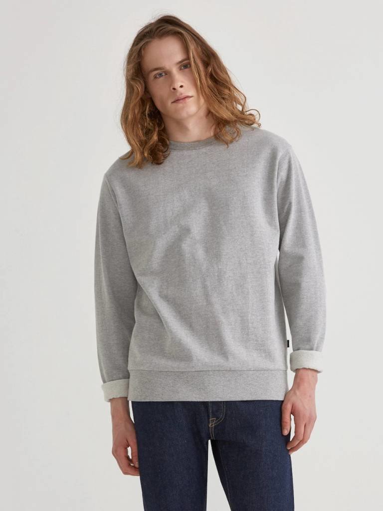 Organic French Terry Crewneck Sweatshirt in Vintage Grey Heather