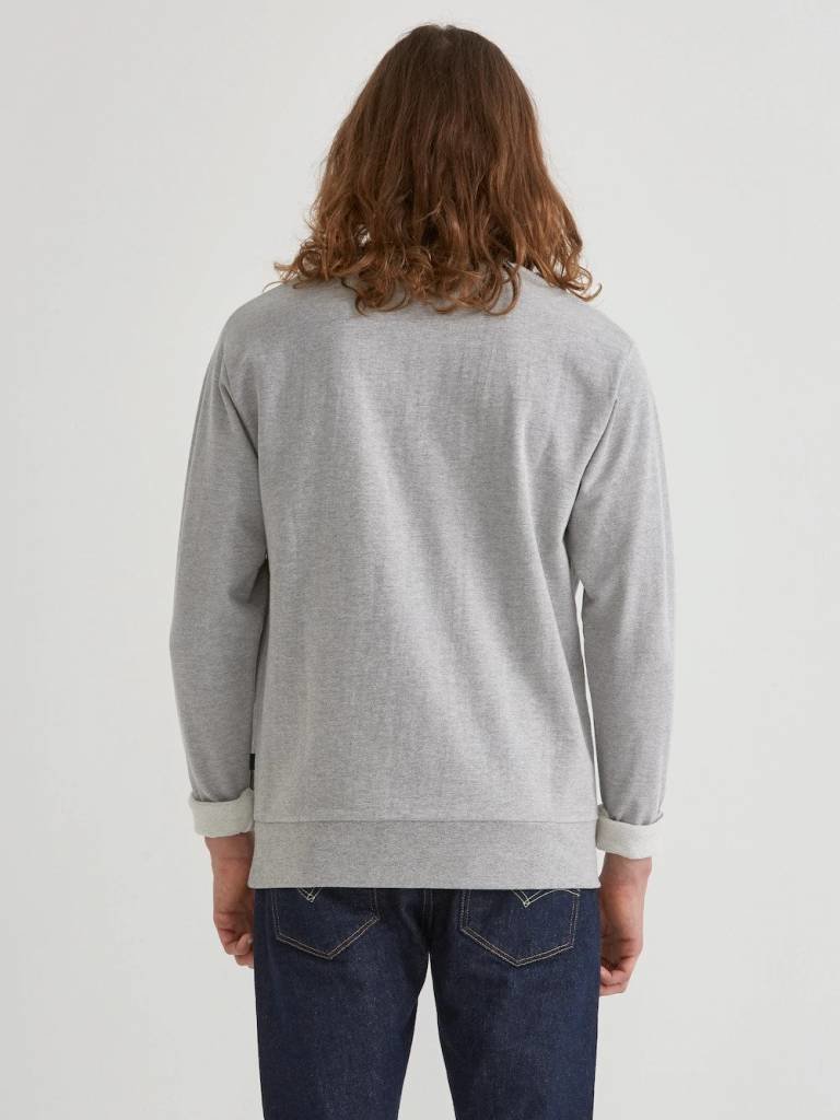 Organic French Terry Crewneck Sweatshirt in Vintage Grey Heather