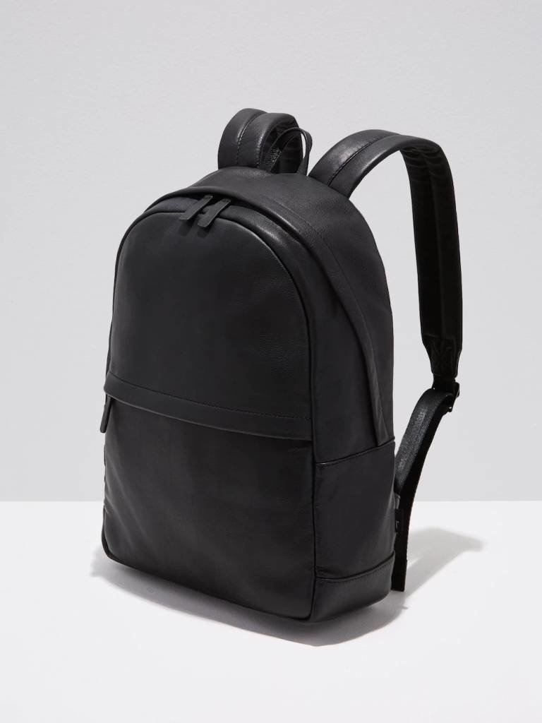 The Boulevard Leather Backpack in Black